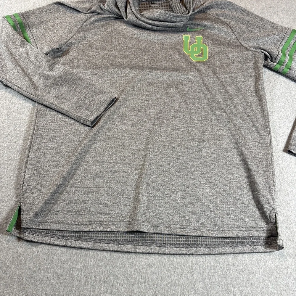 Nike Oregon Ducks women's funnel neck long-sleeve sweatshirt Sz L Preowned